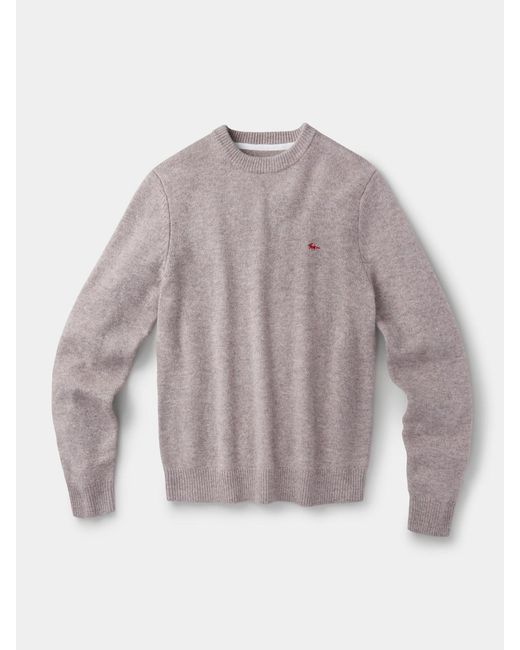 aubi Gray Phillips Lambswool Crew Neck Sweater