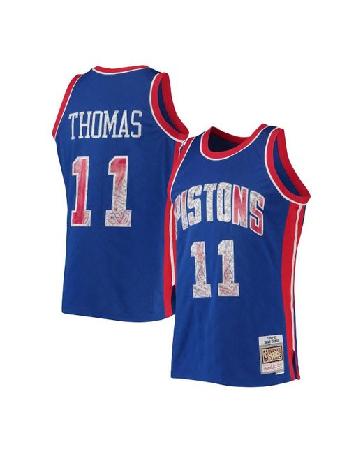Mitchell & Ness Synthetic Isiah Thomas Blue Detroit Pistons 198889