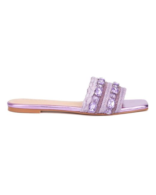TORGEIS Purple Miya Slide Sandals