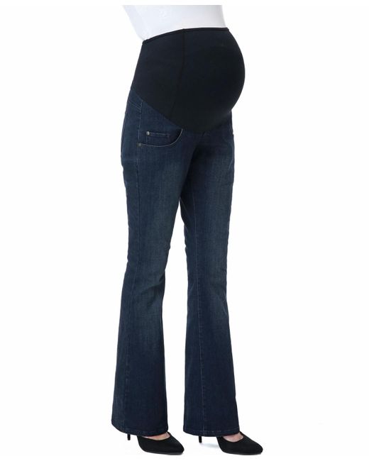 Kimi + Kai Blue Kimi + Kai Maternity Leni Stretch Boot Cut Denim Jeans