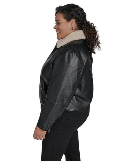 Levi's Black Plus Size Long Sleeves Bomber Jacket