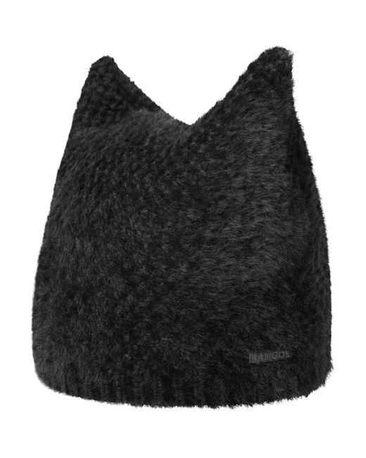 Kangol Black Faux Fur Pointed Beanie