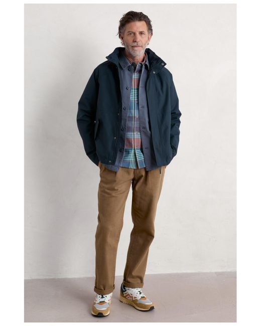 Seasalt Cornwall Blue Sea Edge Coat for men