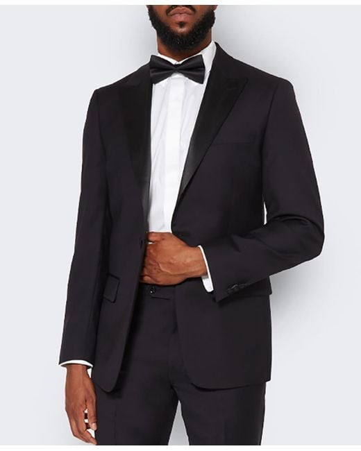 9tofive Black Men S Wool Tuxedo Jacket for men