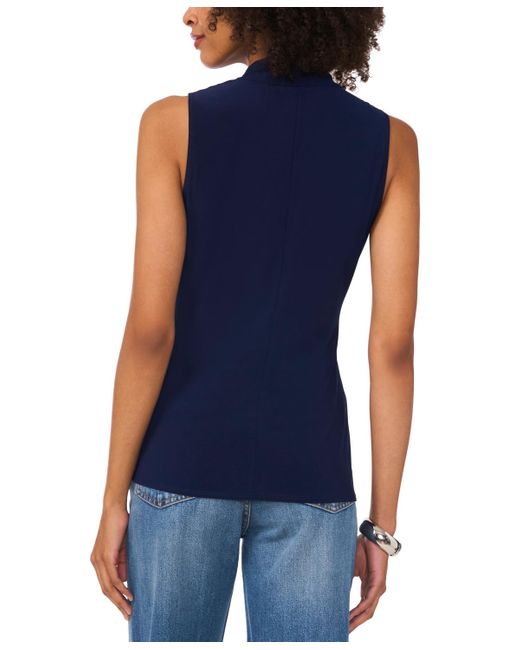 Vince Camuto Crossover Wrap-front Sleeveless Top in Blue | Lyst