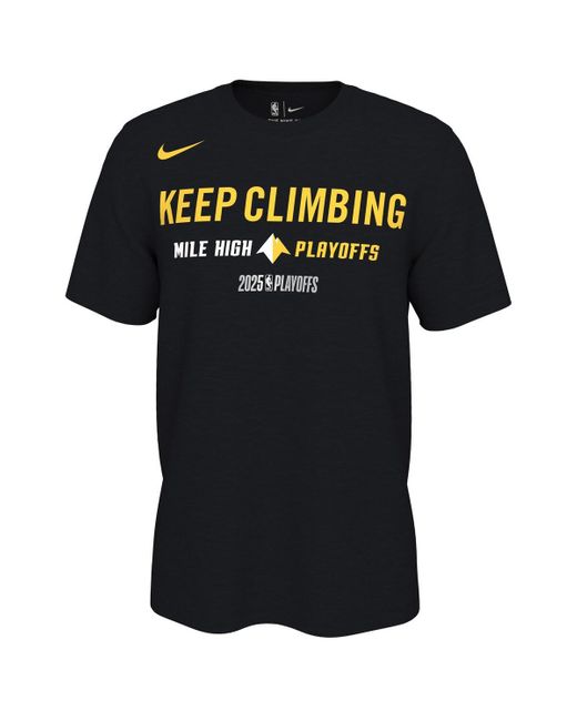 Nike Black And Denver nuggets 2025 Nba Playoffs On-court Mantra T-shirt