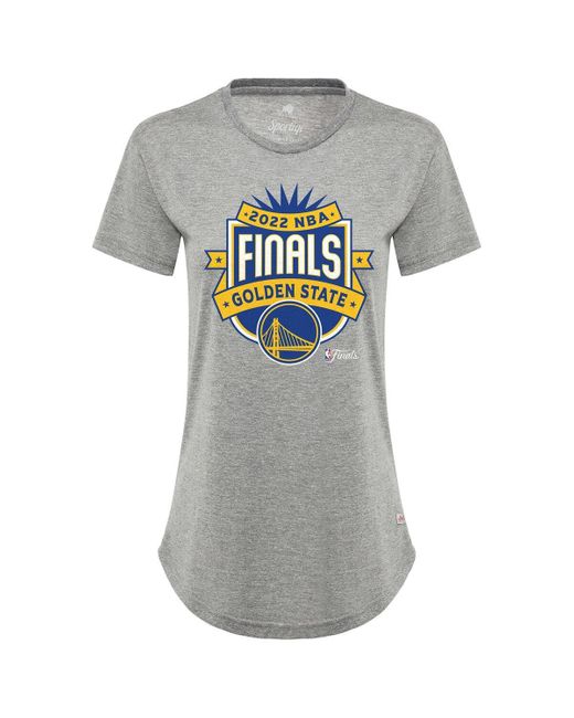 Sportiqe Gray Golden State Warriors 2022 Nba Finals Crest Phoebe T-shirt