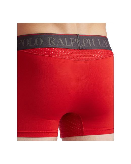 Polo Ralph Lauren 3-pack Flex Performance Air Boxer Briefs in Red for ...