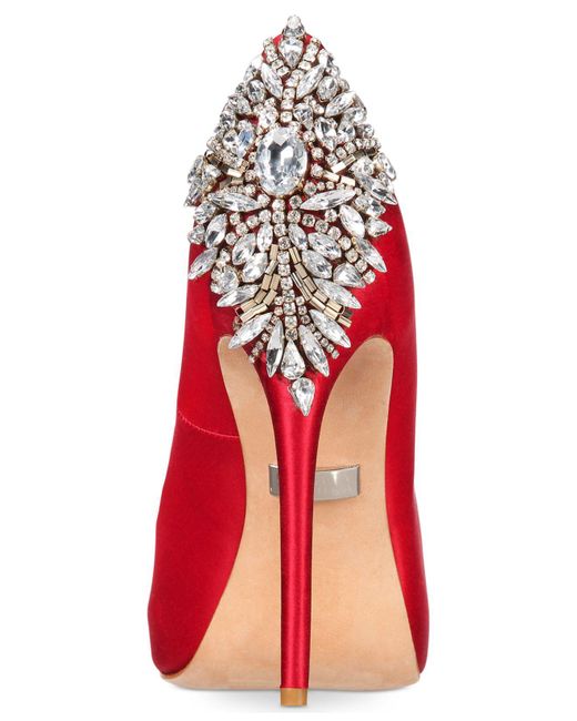 Badgley Mischka Kiara Platform Evening Pumps in Red Lyst
