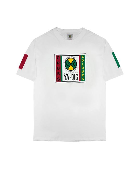 Cross Colours White Label Logo T- Shirt for men