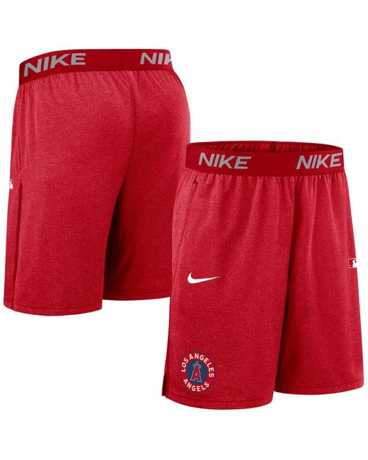 Nike Red Los Angeles Angels Authentic Collection City Connect Performance Knit Shorts for men