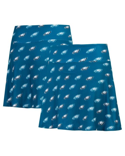 Concepts Sport Blue Midnight Philadelphia Eagles Record Allover Print Knit Sleep Skort