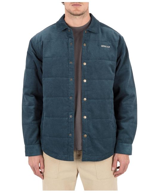 Hurley Blue Waletale Cord Long-sleeve Jacket for men