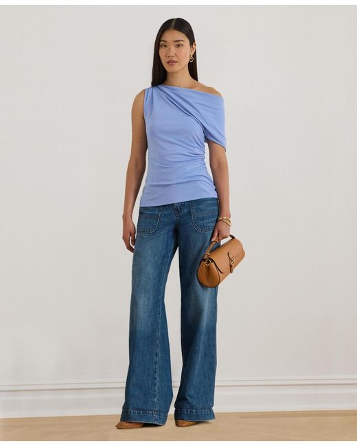 Ralph Lauren Blue Off-the-shoulder Top