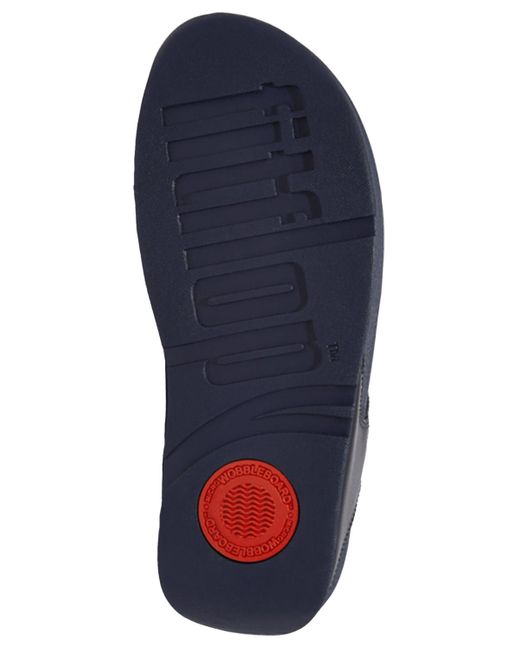 Fitflop Blue Lulu Leather Toepost Flip-flop Sandals