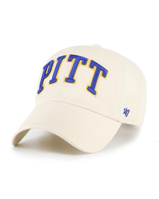 '47 White Pitt Panthers Vault Clean Up Adjustable Hat for men
