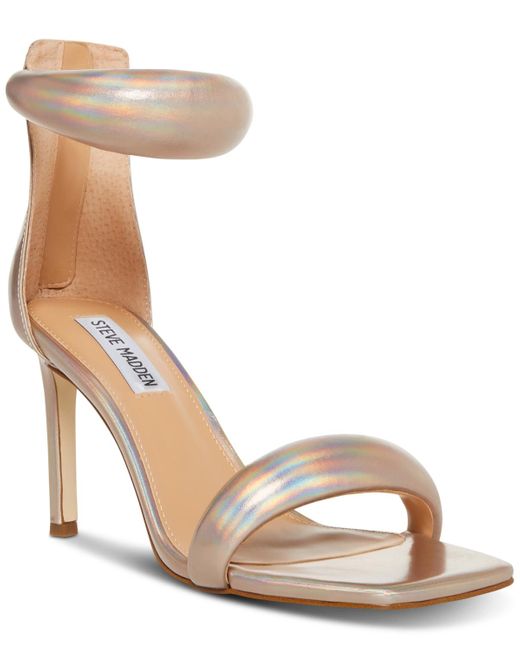 Steve Madden Partay Anklestrap Stiletto Dress Sandals in Metallic Lyst