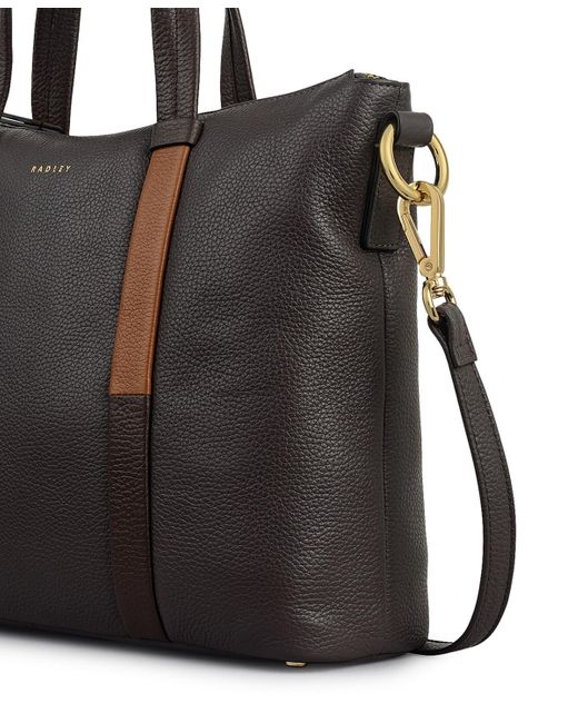 Radley Black Waterloo Way Medium Zip Top Satchel Bag