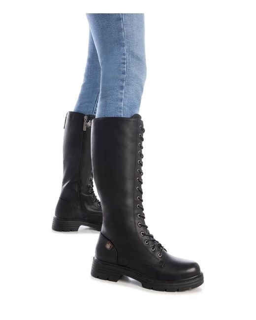 Xti Black Combat Boots Refresh Collection By