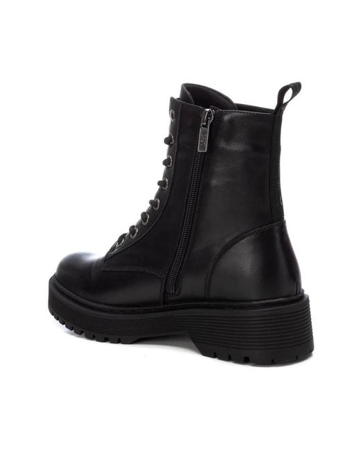 Xti Black Combat Booties By