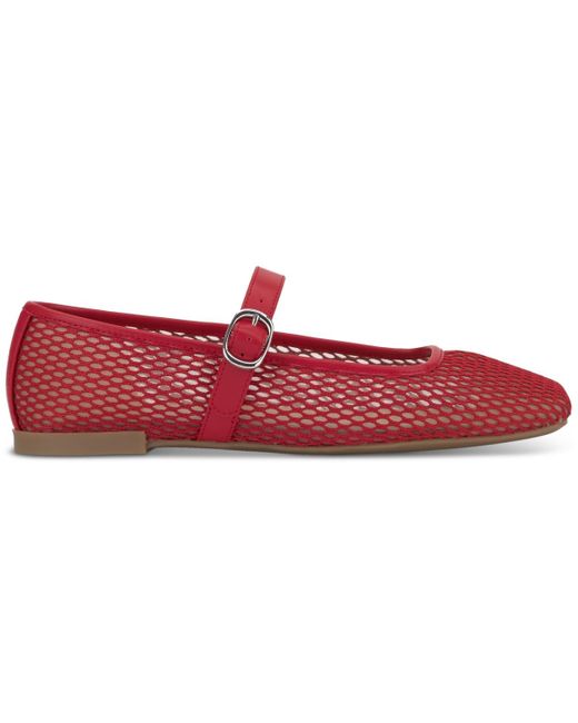 INC International Concepts Red Jadis Square Toe Ballet Flats