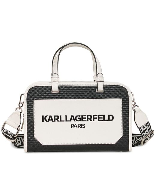 Karl Lagerfeld White Maybelle Small Top Handle Satchel