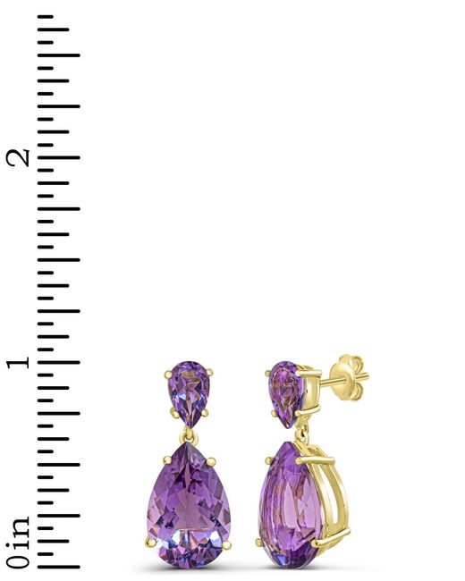 Macy's Purple Drop Earrings