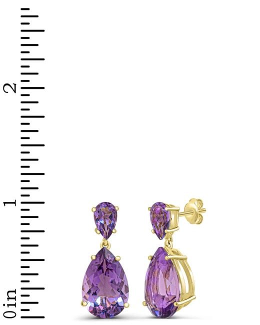 Macy's Purple Drop Earrings