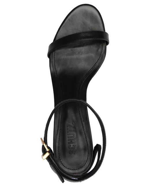 SCHUTZ SHOES Metallic Skye Mid Block Dress Sandals
