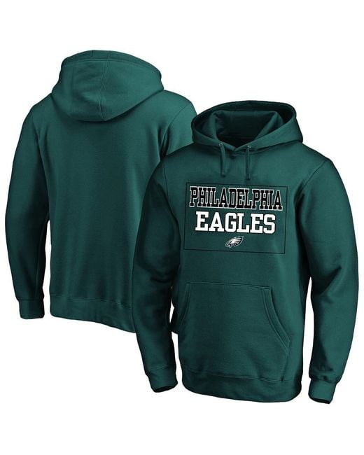 Fanatics Green Midnight Philadelphia Eagles Big Tall Fleece Hoodie for men