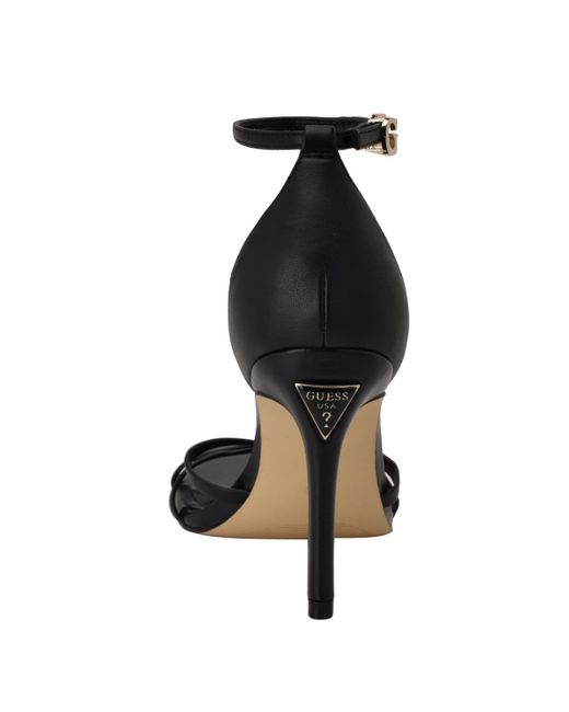 Guess Black Spring Strappy Knot Stiletto Sandals