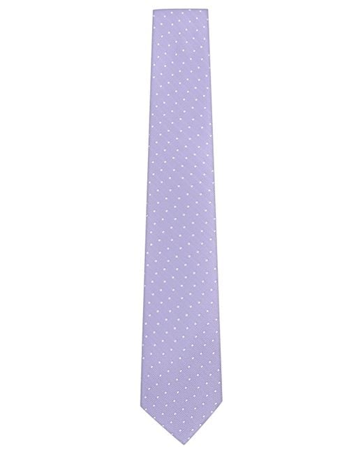 Tom Baine Purple Classic Pin Grid Pattern Tie for men