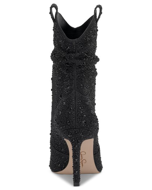 Jessica Simpson Black Evgena Stiletto Western Booties