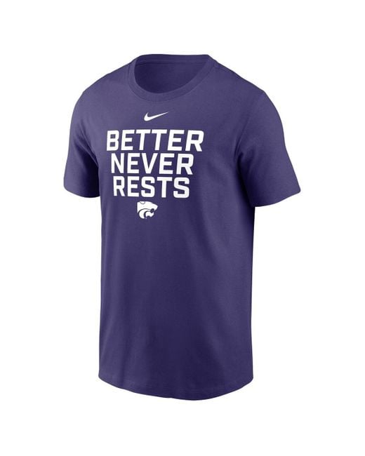 Nike Blue Kansas State Wildcats Local Performance T-shirt for men