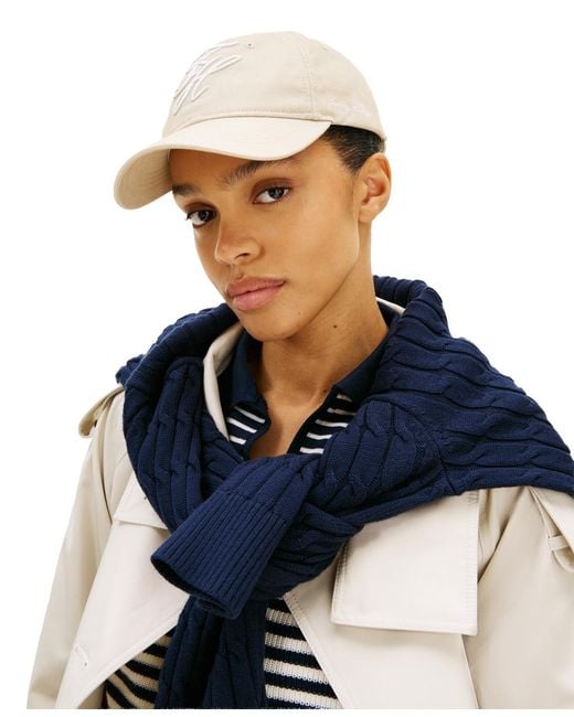 Tommy Hilfiger Blue Embroidered Script Logo Adjustable Baseball Cap