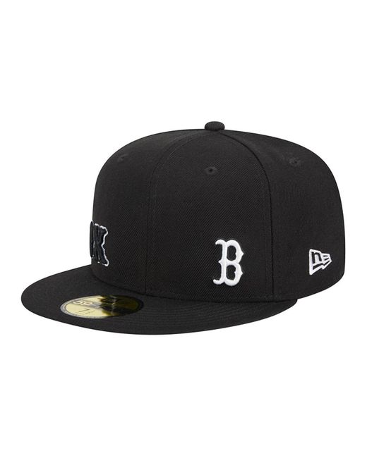 KTZ Black Boston Red Sox Jersey 59fifty Fitted Hat for Men