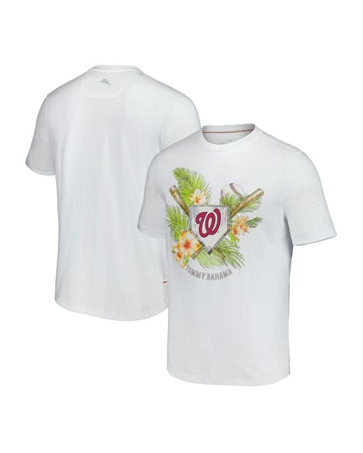 Tommy Bahama Men's Cream New York Mets Baseball Camp Button-Up Shirt