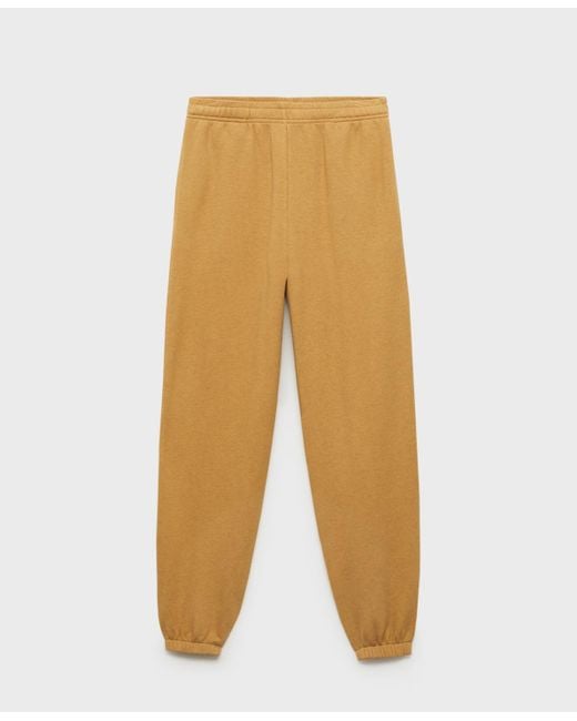 Mango Natural Heather Fleece Cotton Pajama Pants