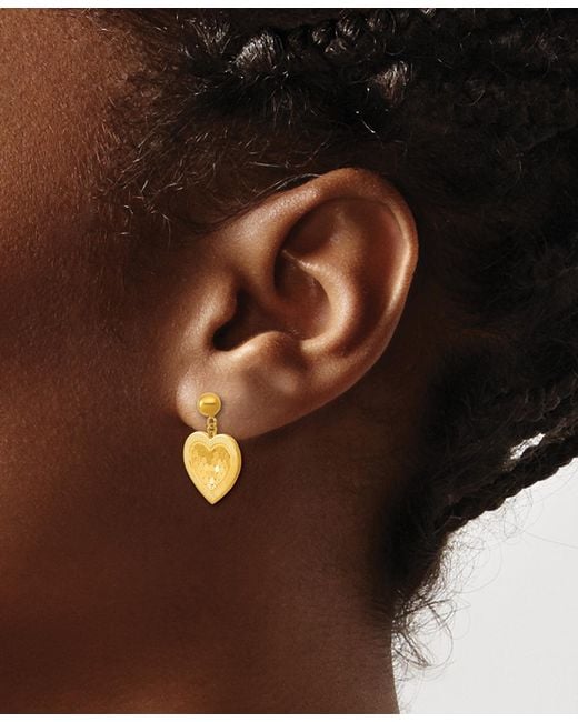 Macy's Metallic Heart Dangle Drop Earrings