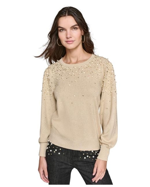 Karl lagerfeld sweater with pearls outlet