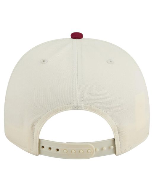 KTZ Multicolor Cream/cardinal Arkansas Razorbacks Vintage Chainstitch 9fifty A-frame Snapback Hat for men