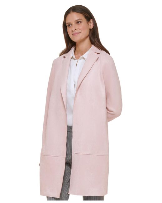 Tommy Hilfiger Notched Collar Openfront Jacket in Pink Lyst