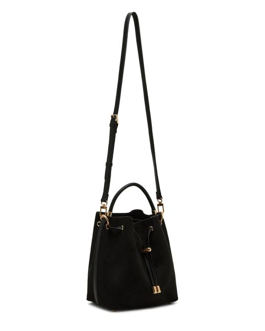 Anne Klein Black Convertible Strap Small Bucket Bag