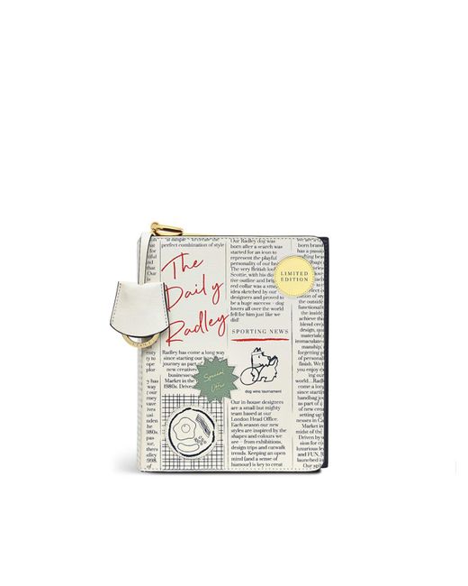 Radley Book Street Small Flapover Leather Crossbody in White Lyst
