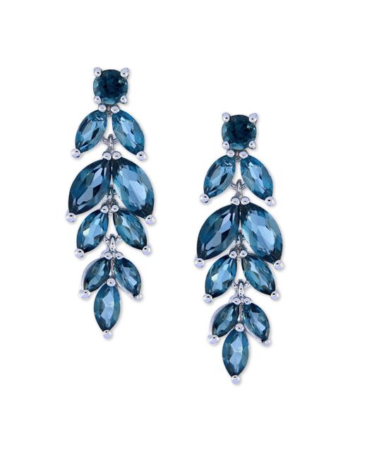 Macy's Blue Garnet Vine Drop Earrings (7 Ct. T.w.
