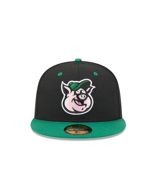 KTZ Green Kannapolis Cannon Ballers Theme Nights 59fifty Fitted Hat for men