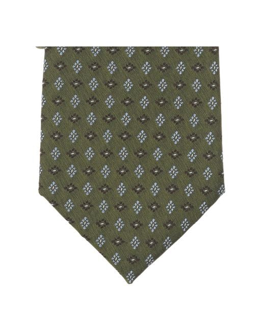 Michael Kors Green Pindot Neat Pattern Tie for men