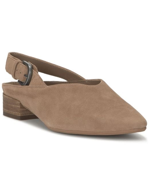 Lucky Brand Brown Brigeet Slingback Low Block Heels Mules