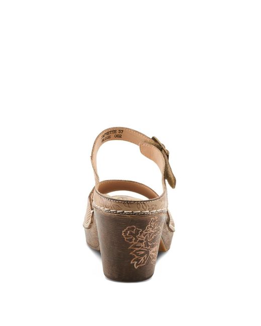 L'ARTISTE Brown Spring Step Japhette Platform Slide