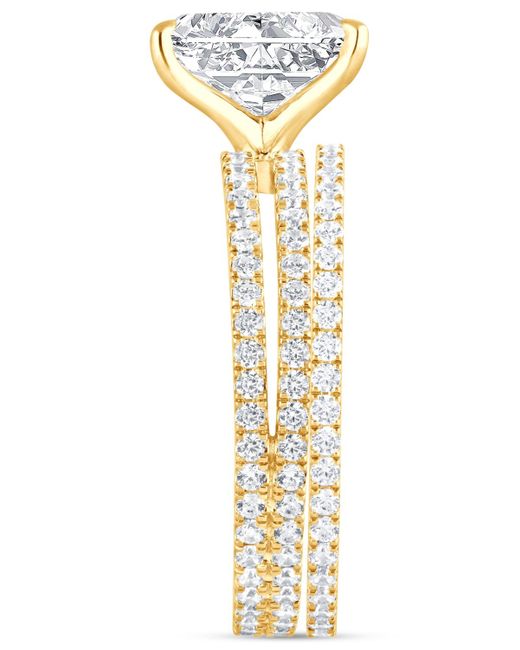 Badgley Mischka Metallic Certified Lab Grown Diamond Radiant Bridal Set (3 Ct. T.w.